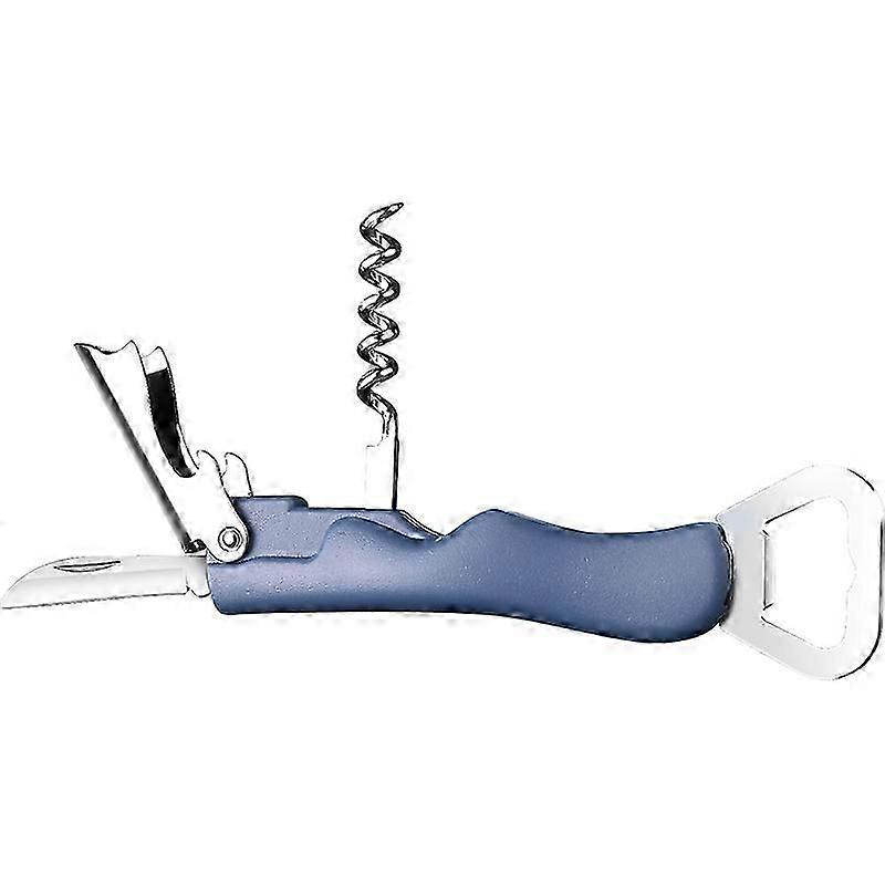 Wine Bottle Opener-Multifunctional Bottle Opener (Blue)