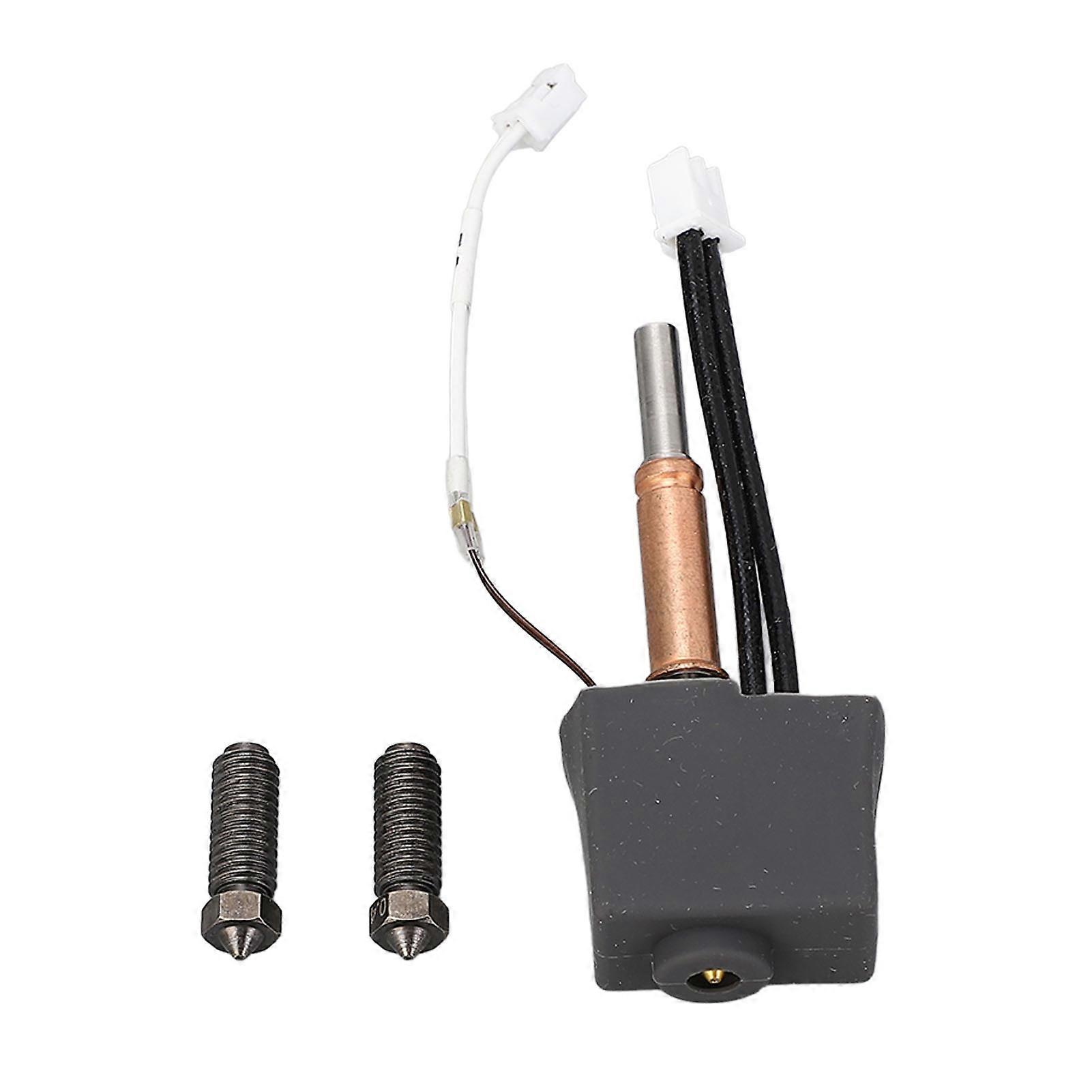 3D Printer Hotend Kit 0.4mm Tungsten Carbide Coated Hardened Steel Nozzle Replacement Set for Kobra3