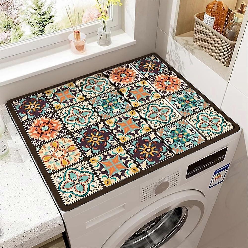 5 Pcs Washer and Dryer Covers for the Top, Non-slip, Dust-proof, Ironing Pad (Green,30x40cm)