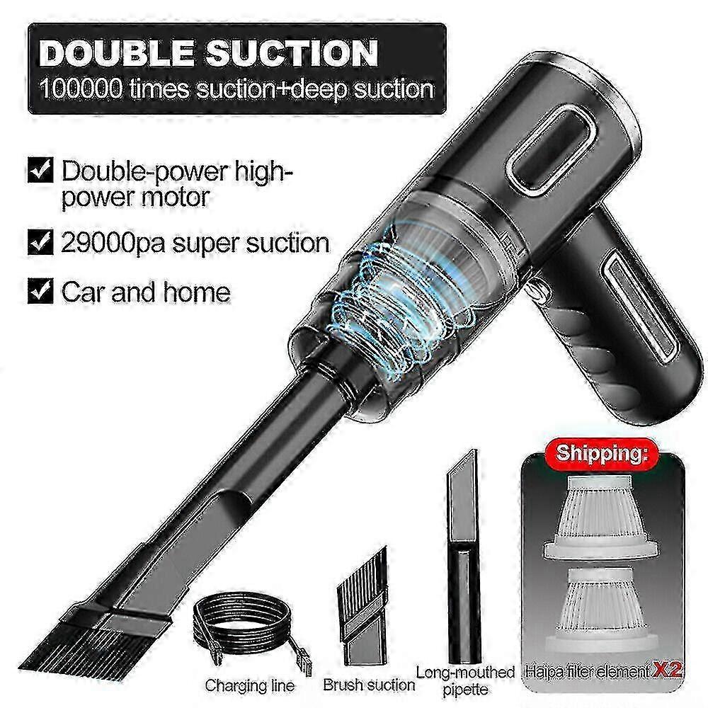 Handheld Auto Vacuum Cleaner 29000Pa Strong Suction for Quick Cleanup