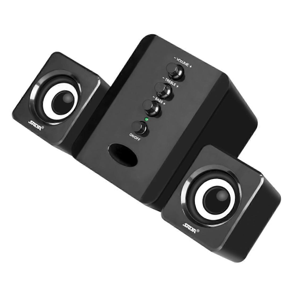 Compact Desktop Speakers with Rich Bass for Laptop - Multi-Purpose Loudspeaker Box, Ideal for Gaming, Music, and Voice Lettering
