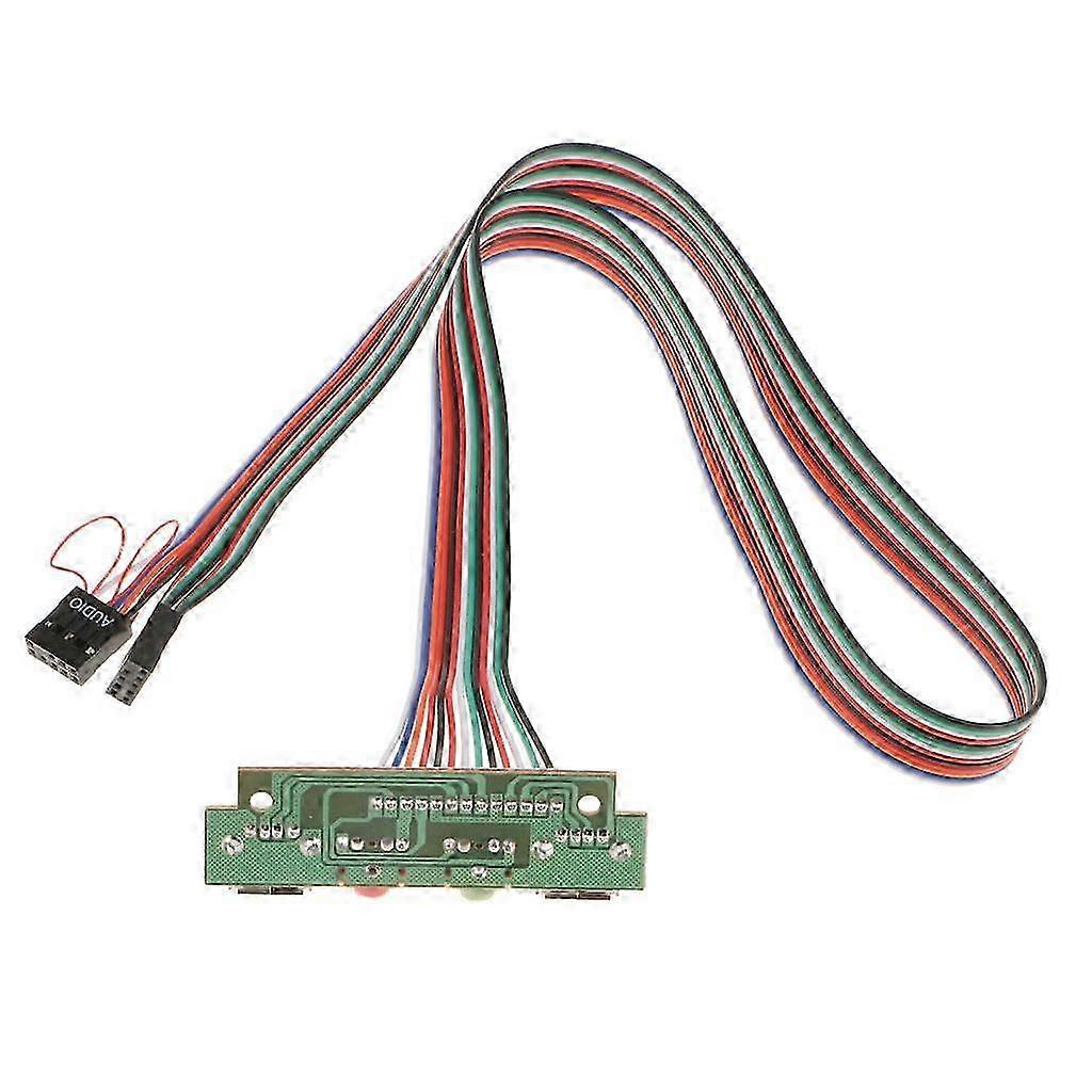 DIY Replacement Computer PC Case Front Wiring Cable USB 2.0 Audio-size:7.3CM