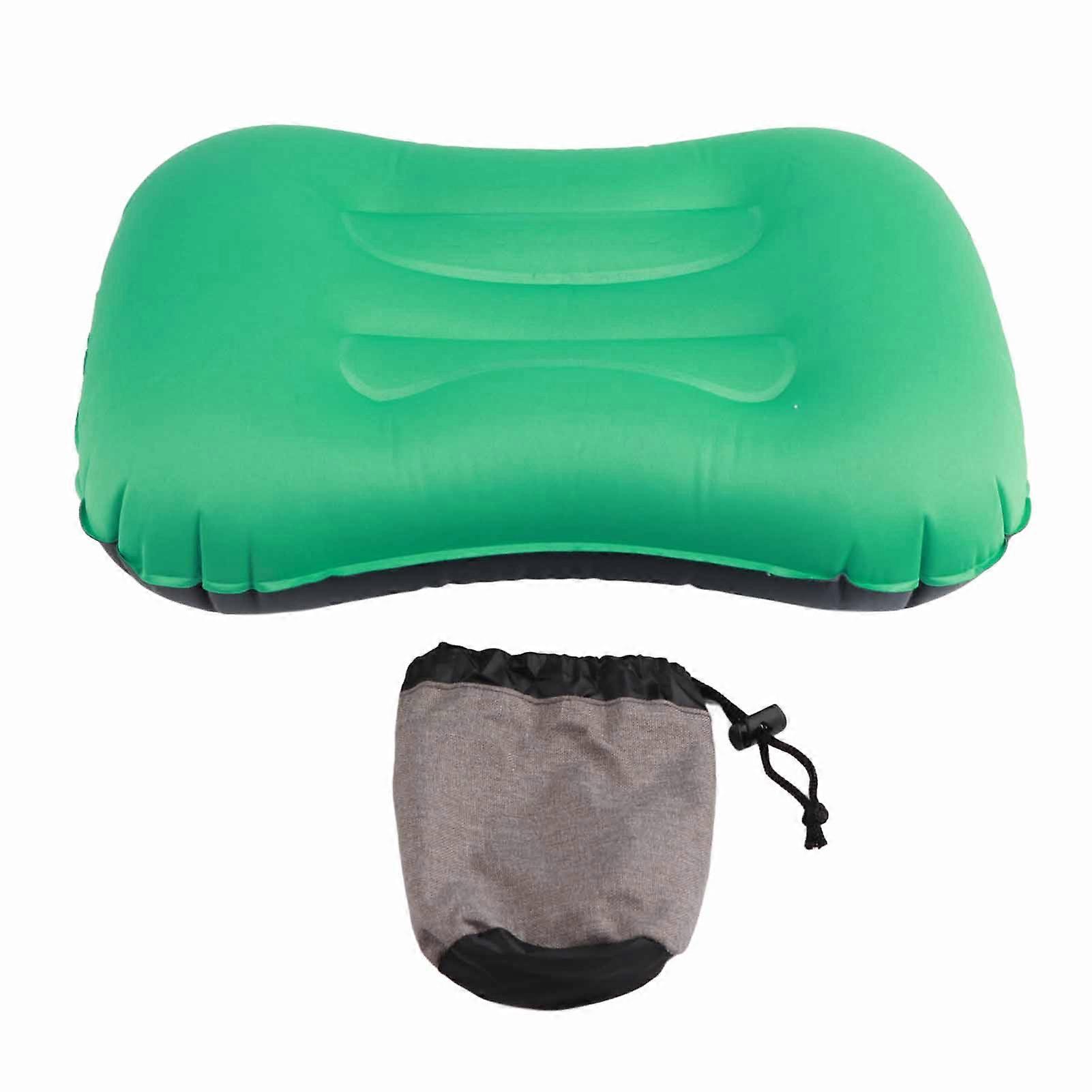 Curved Structure Self Inflating Foldable Portable Inflatable Camping Travel Pillow for Indoor Outdoor