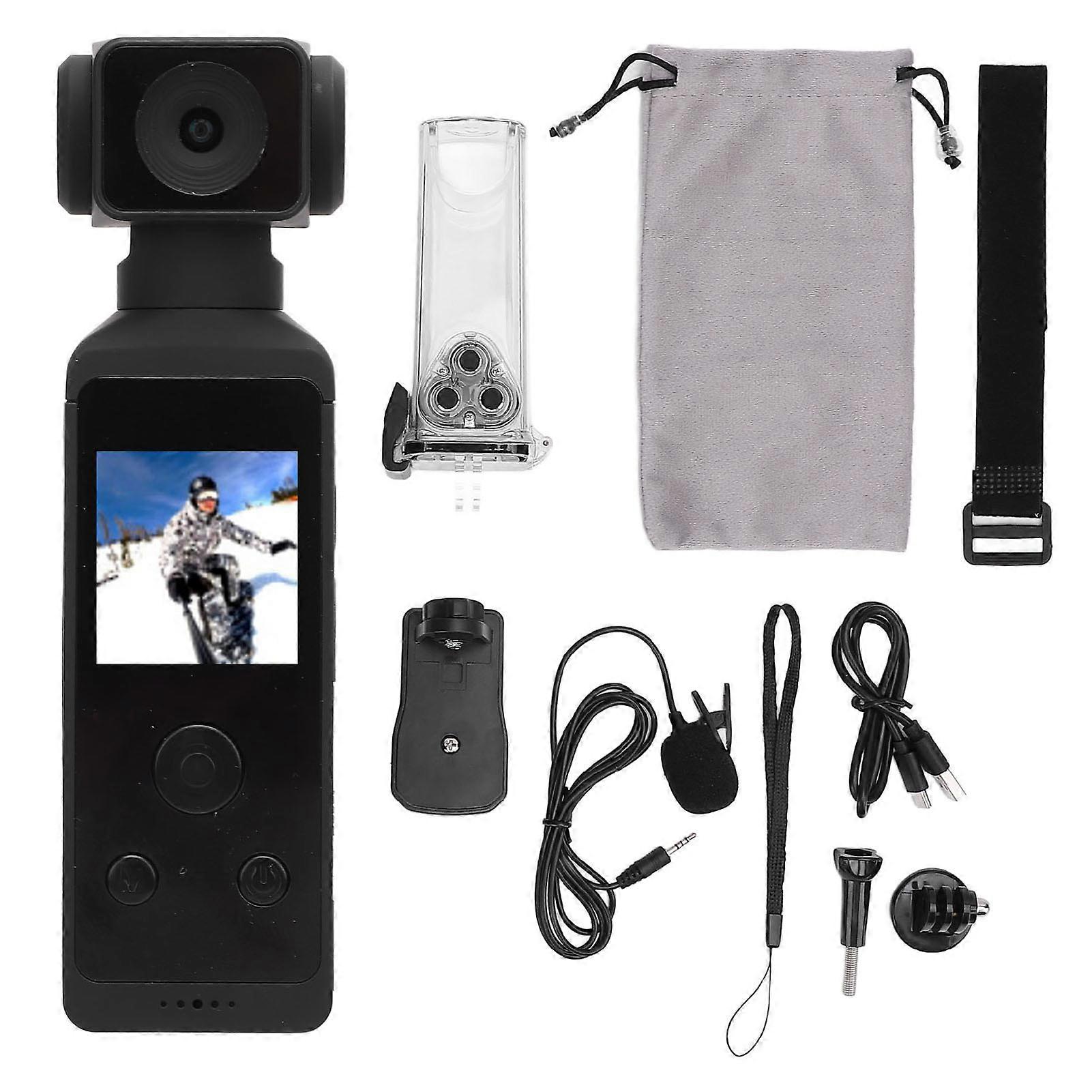 Sports Camera 5K 30FPS HD Vlog Video Filming Action Cam 270 Degree Rotatable 1.33in Screen WIFI Control Outdoor Riding