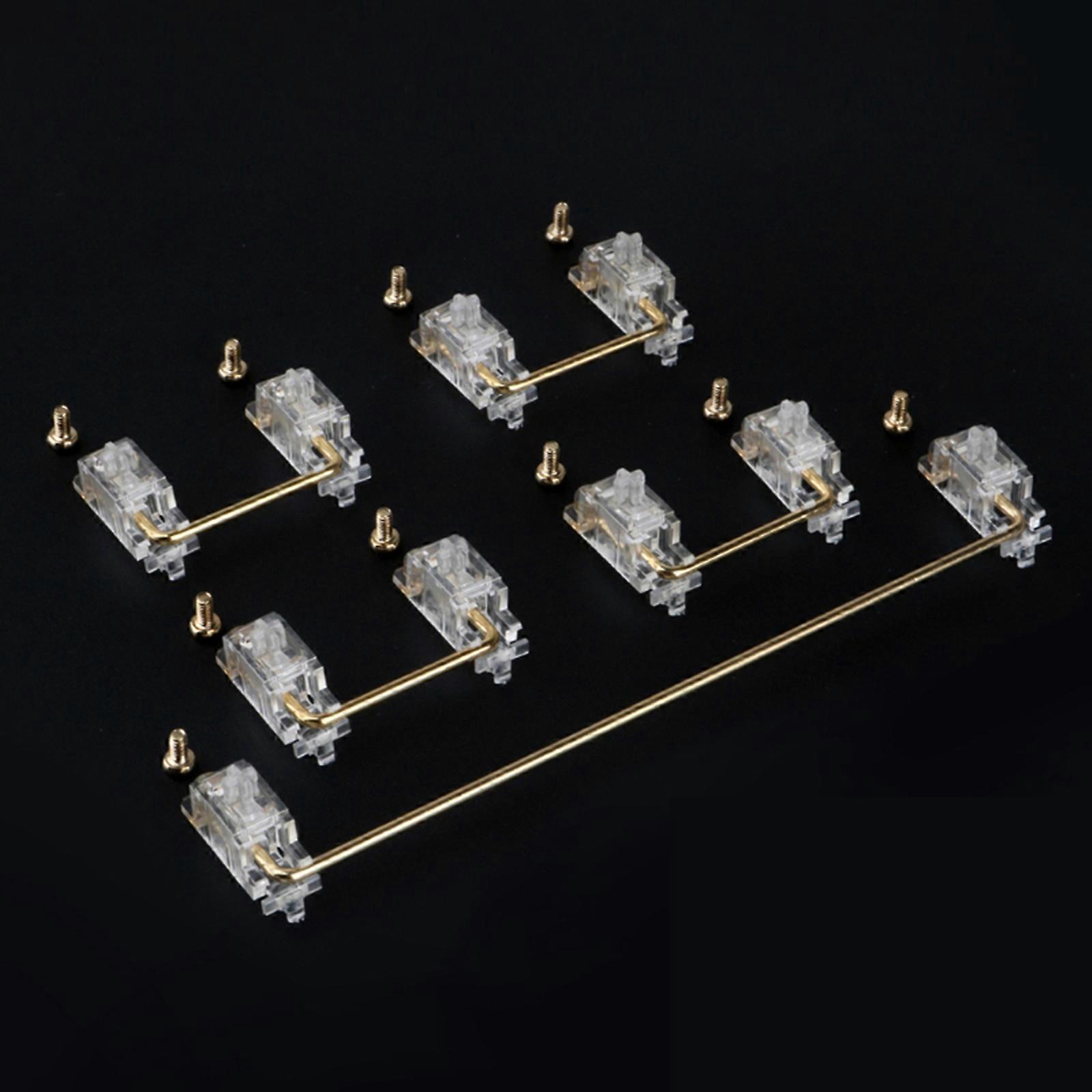 V2 PCB Mount Screw-in Stabilizers Translucent Smokey Gold Plated 2u 6.25u Keycap Stabilizers for Mechanical Keyboard T