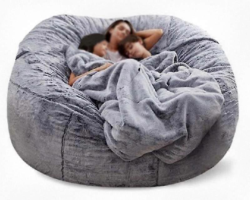Artificial Fur Bean Bag Sofa for Relaxation - Lazy Design (Filler Not Included)