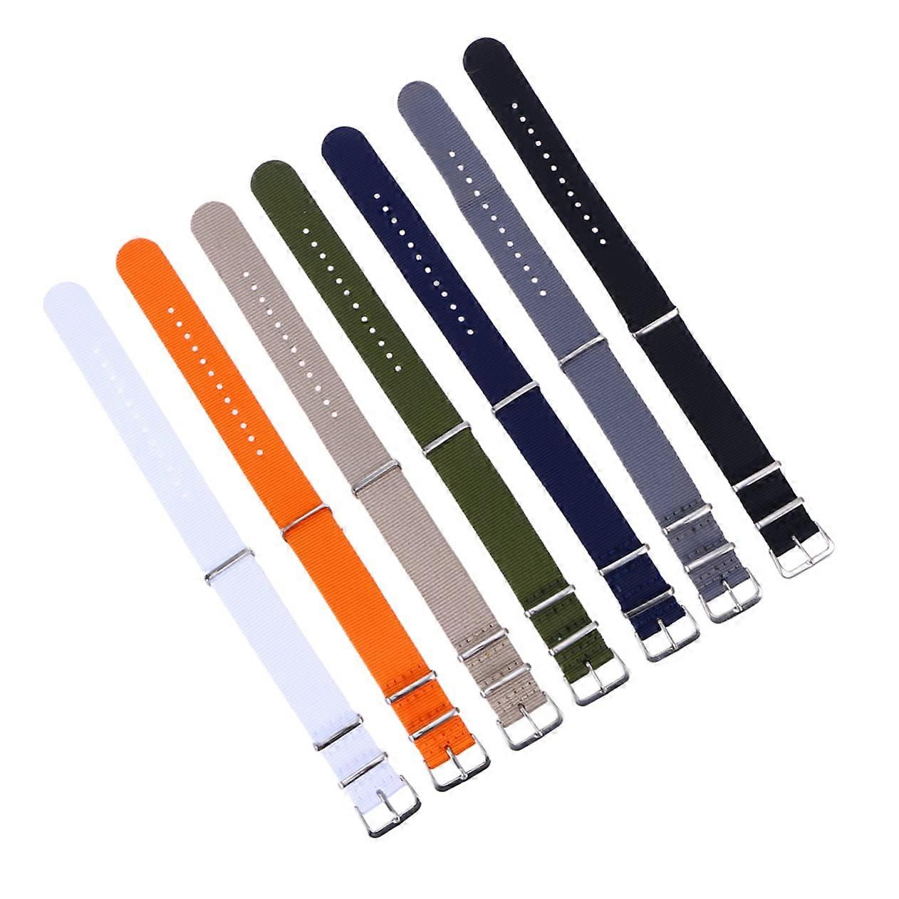 20mm Nylon Watch Band 2-Pack Woven Thick Watch Strap Compatible with Various Models, Durable and Stylish Design