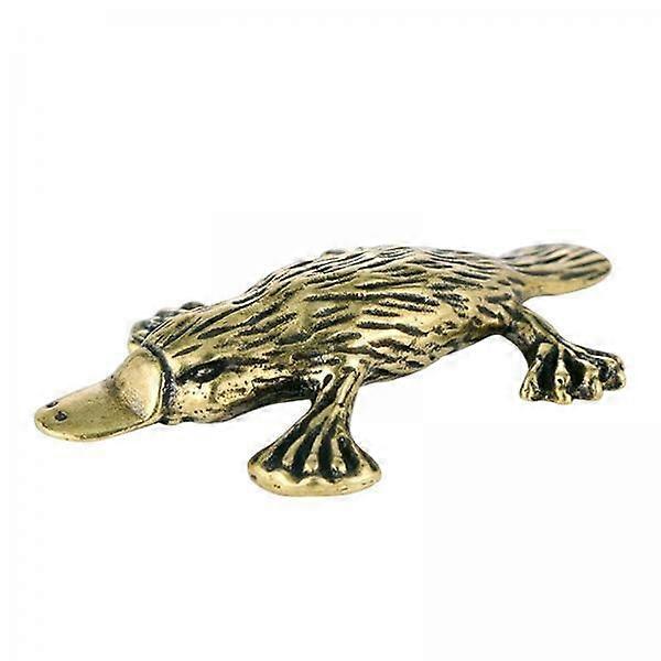 6xMiniature Platypus Figurine Brass Duckbill Statue Micro Landscape Platypus