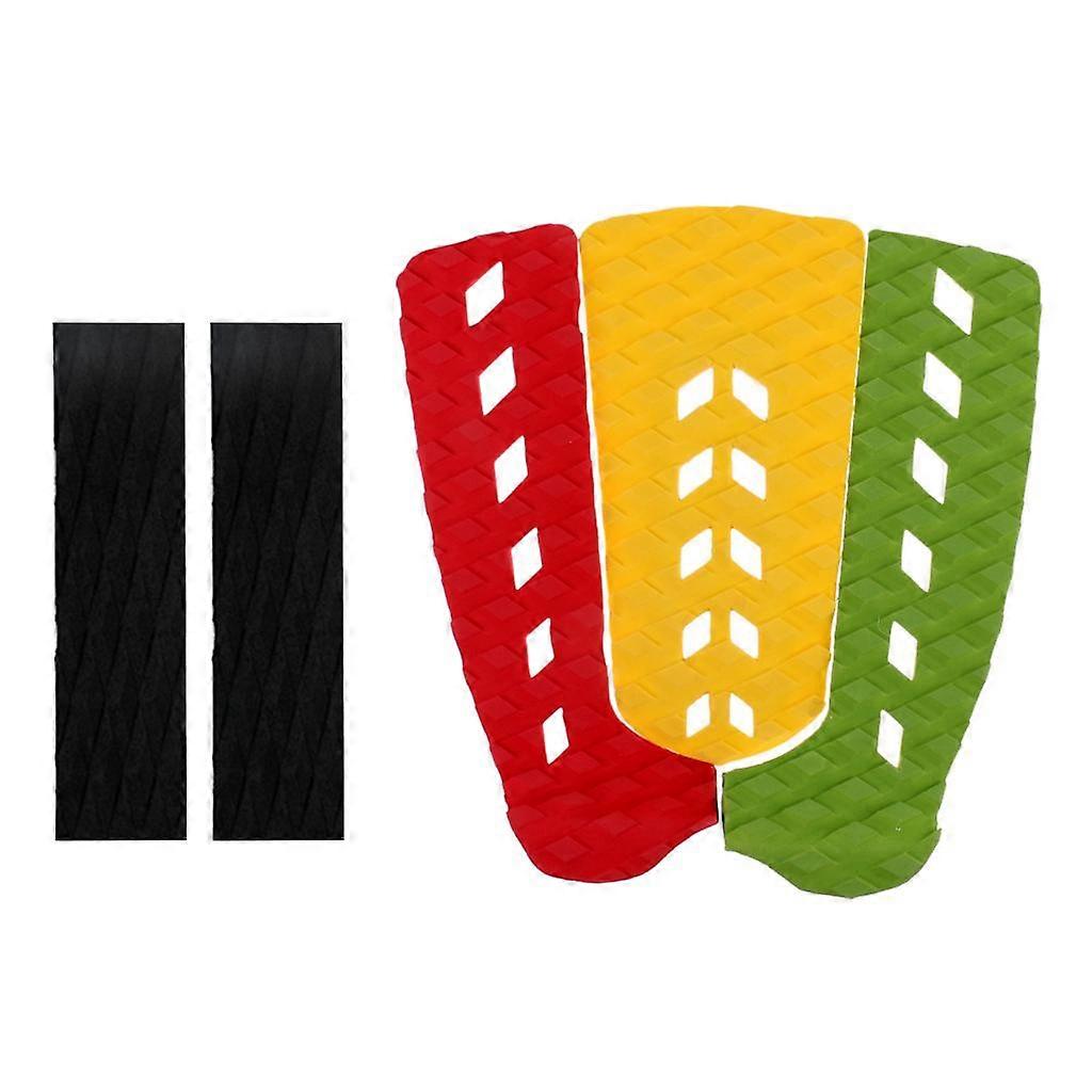 5Pcs Universal EVA Surfboard Skimboard Traction Tail Pad Deck Grip