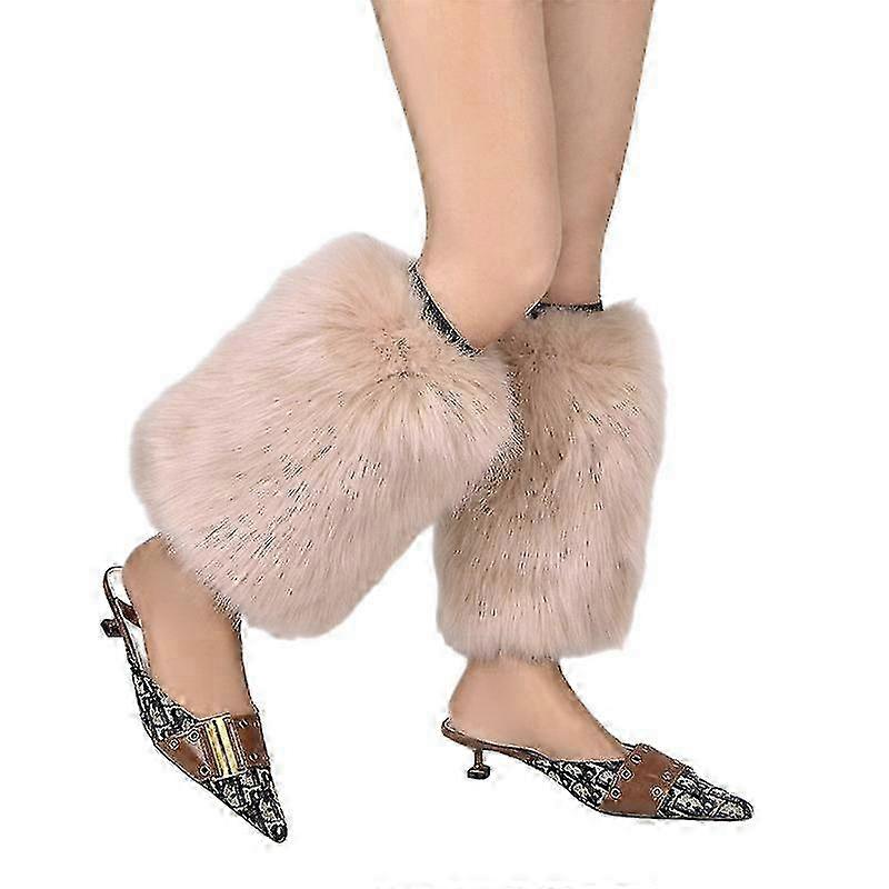 ファジーフェイクファーレッグウォーマーブーツカフス25cm / 35cm / 45cm-35CM-カラー14