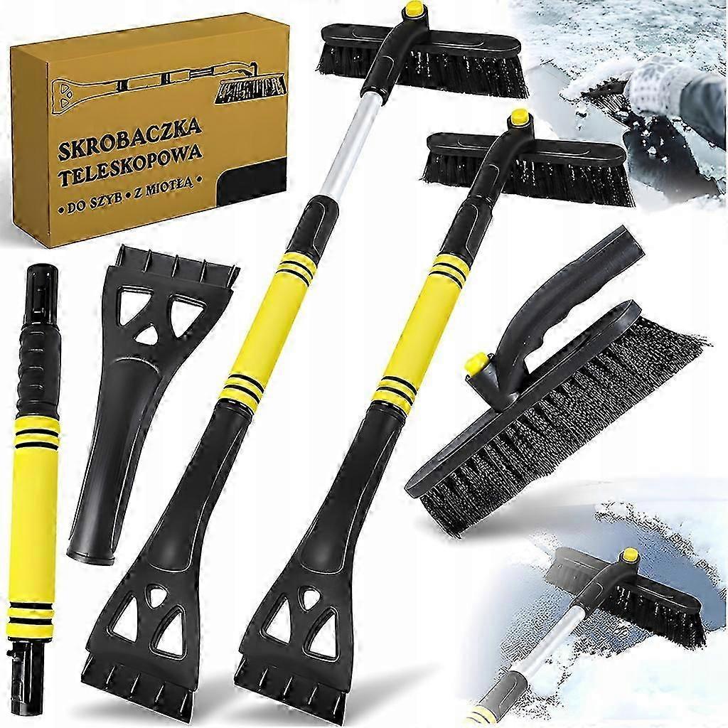 Scraper Brush Telescopic Foldable Brush For Car Snow Windows 2in1