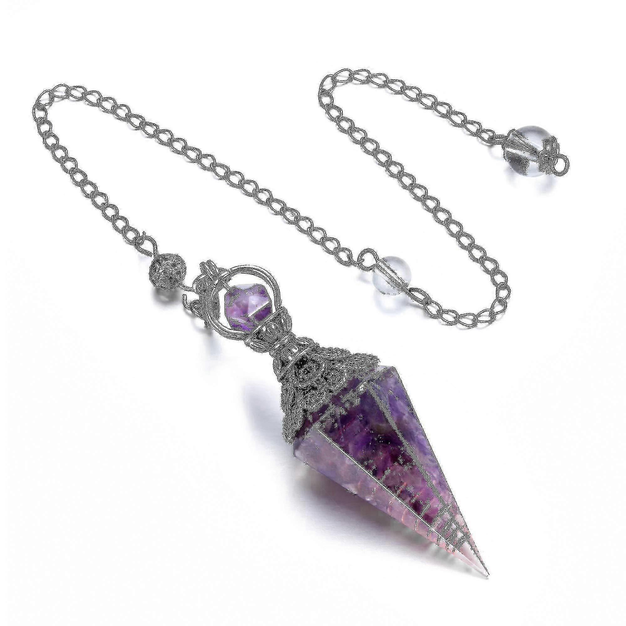 Hexagonal Chakra Crystal Pendulum for Reiki Healing and Dowsing