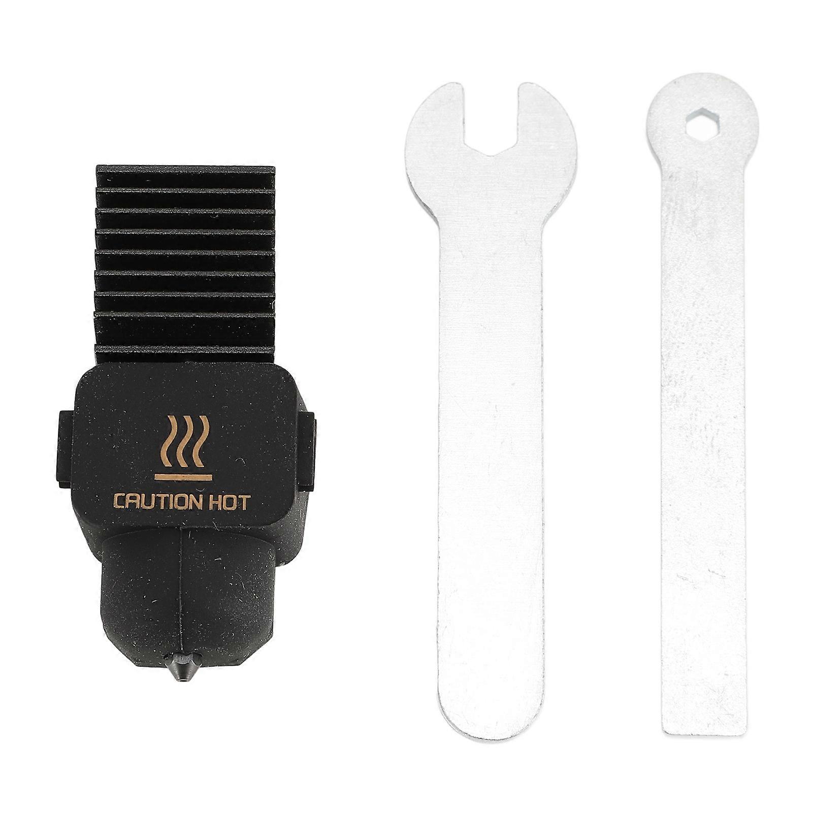 3D Printer Hot End Kit with Silicone Cover Chrome Plated Brass Heating Block 3D Printer Extruder Hot End for Bambu Lab A1 Mini A1 0.6mm