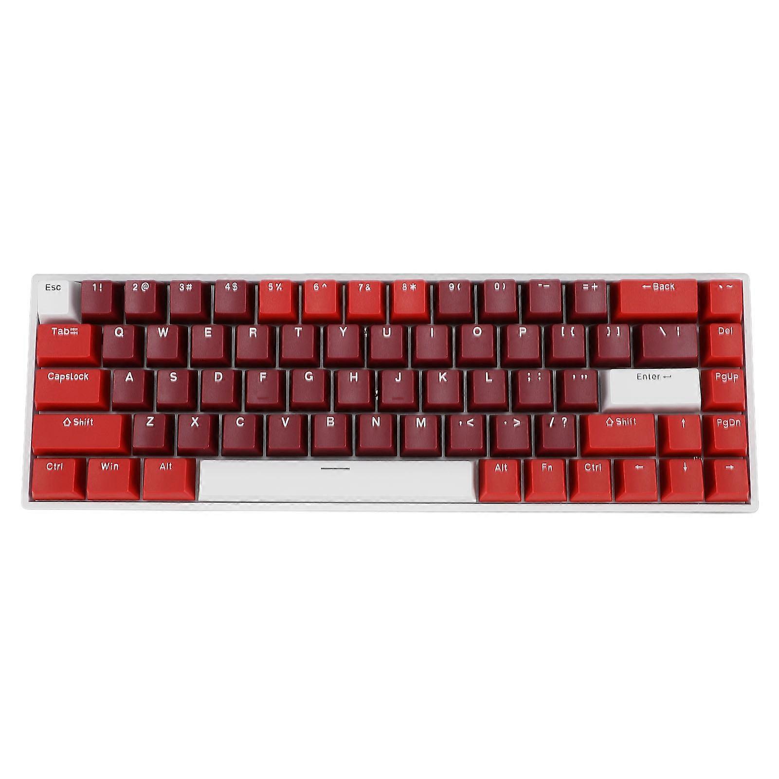 68 Key Mechanical Keyboard 60% USB C Wired Blue Switch RGB Backlit Ergonomic Hot Swappable