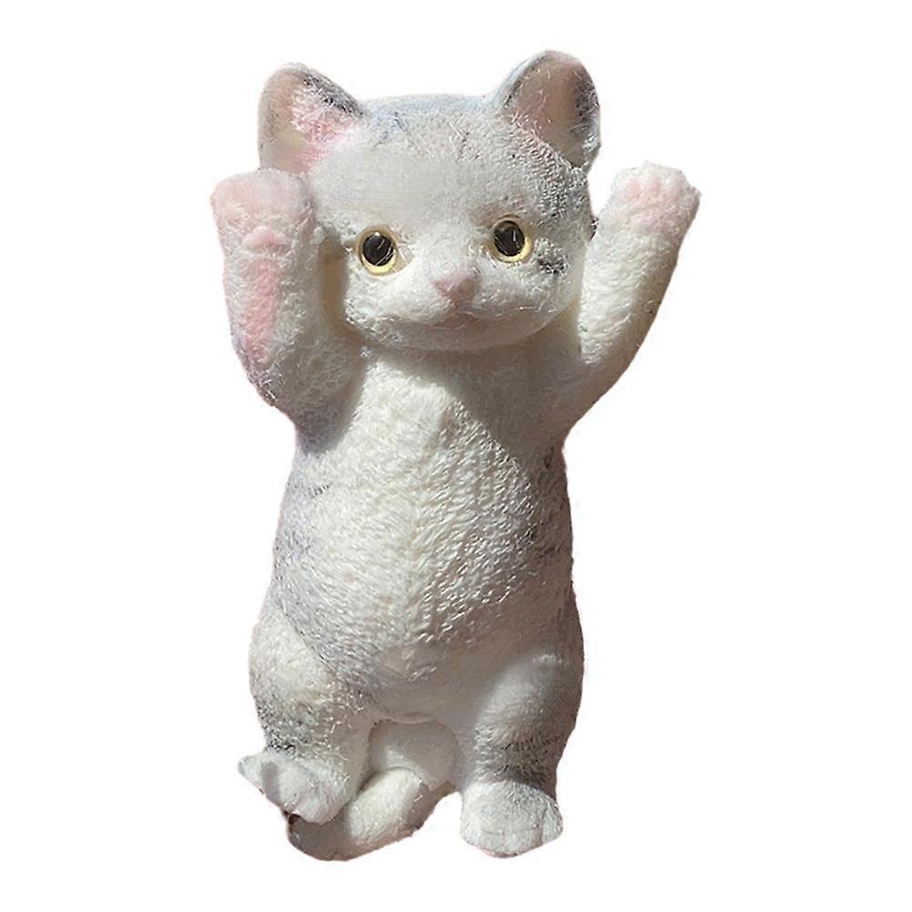 Stor kattleksak 8 tums stresslindrande klämleksak för ångest mjuk TPR sensorisk fidgetleksak för barn vuxna