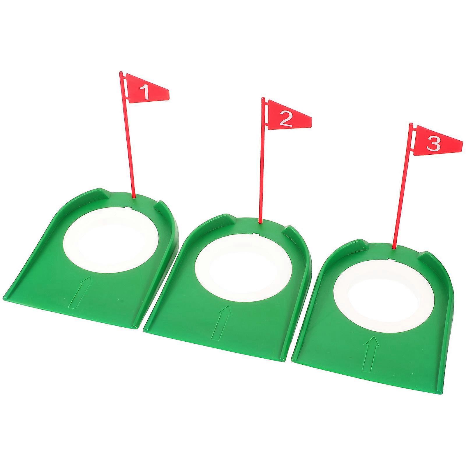 3pcs Golf Putting Cup Set   Lightweight Portable Practice Hole Cups for Training and Backyard Use