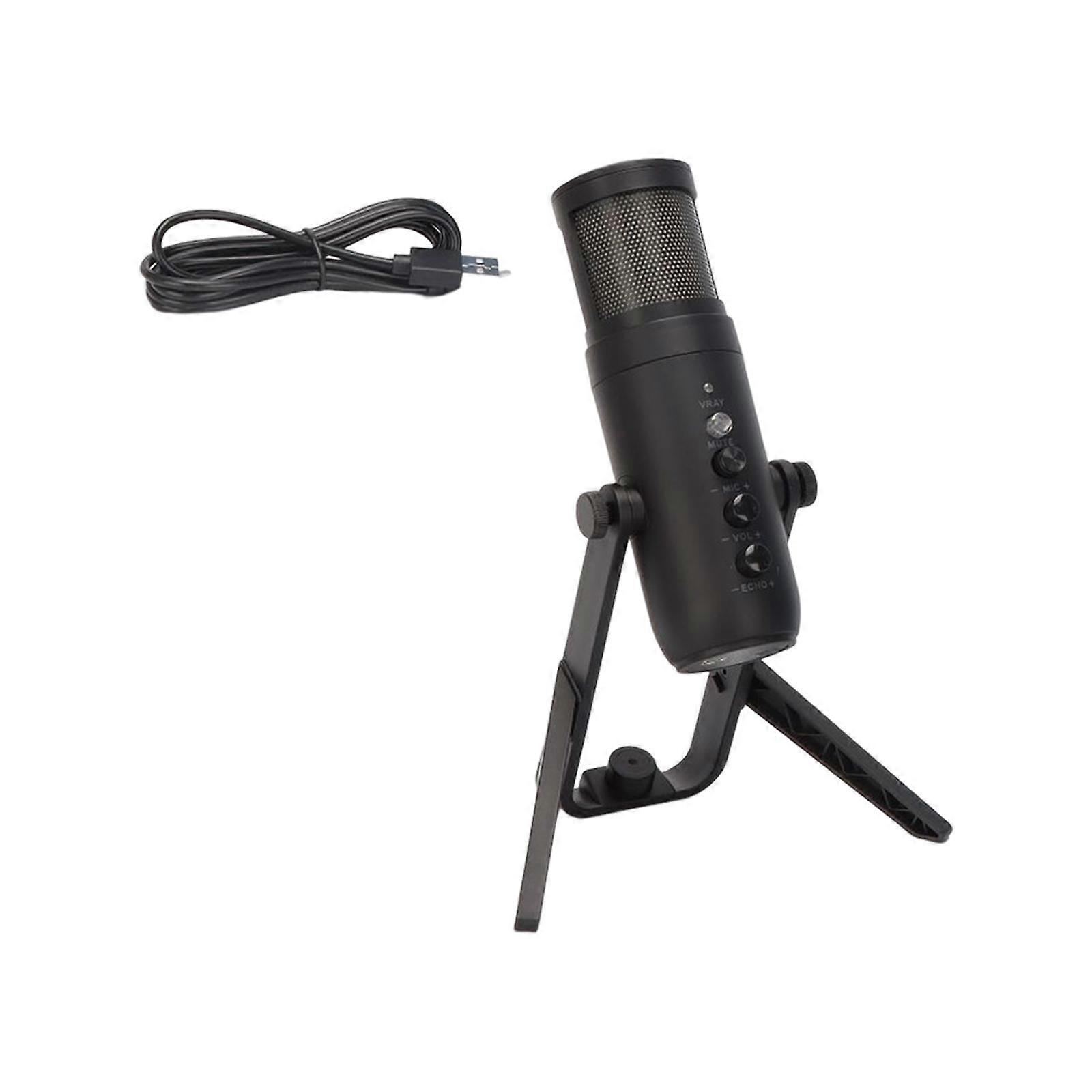 USB Computer Microphone Cardioid Mic Condenser Microphone Studio Work Mic