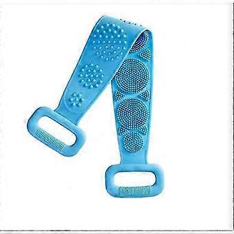 Silicone Back Scrubber for Shower - 31.5 Inch Extra Long Bath Brush - Exfoliating Body Scrubber for Soft Skin