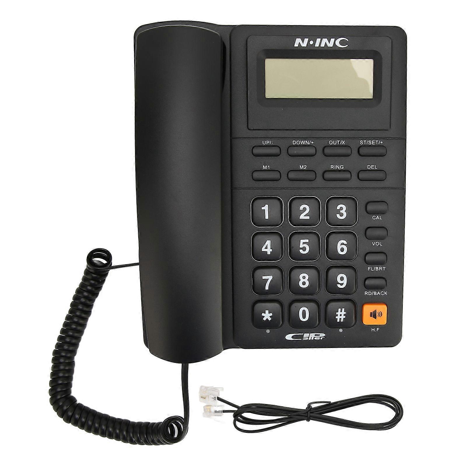 Corded Landline Phone Multifunction Caller ID Display Speed Dial Last Number Redial Desktop Telephone for Home Office