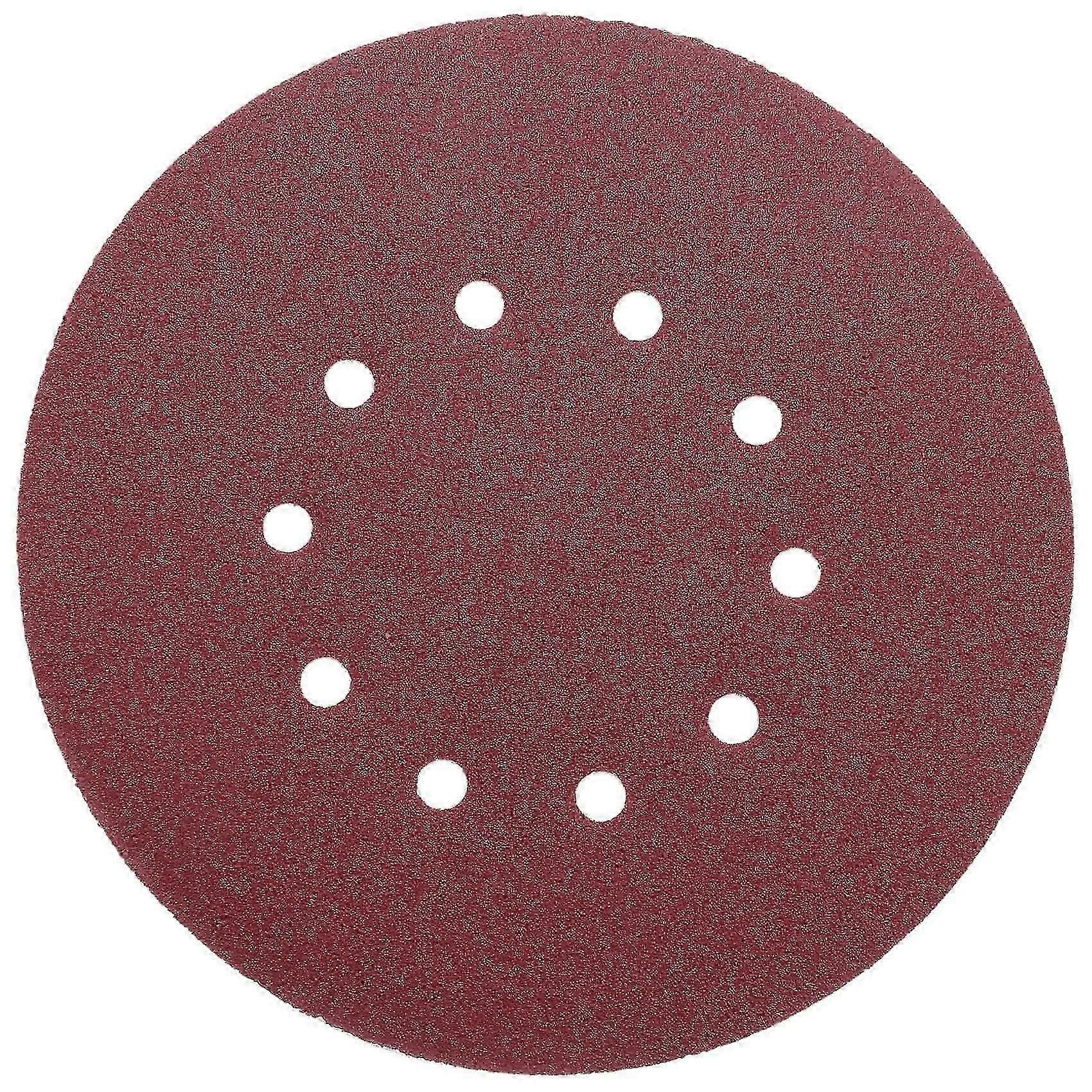 25Pcs 225mm Hook & Loop Sanding Discs 80 Grit for Random Orbital Sander Pad