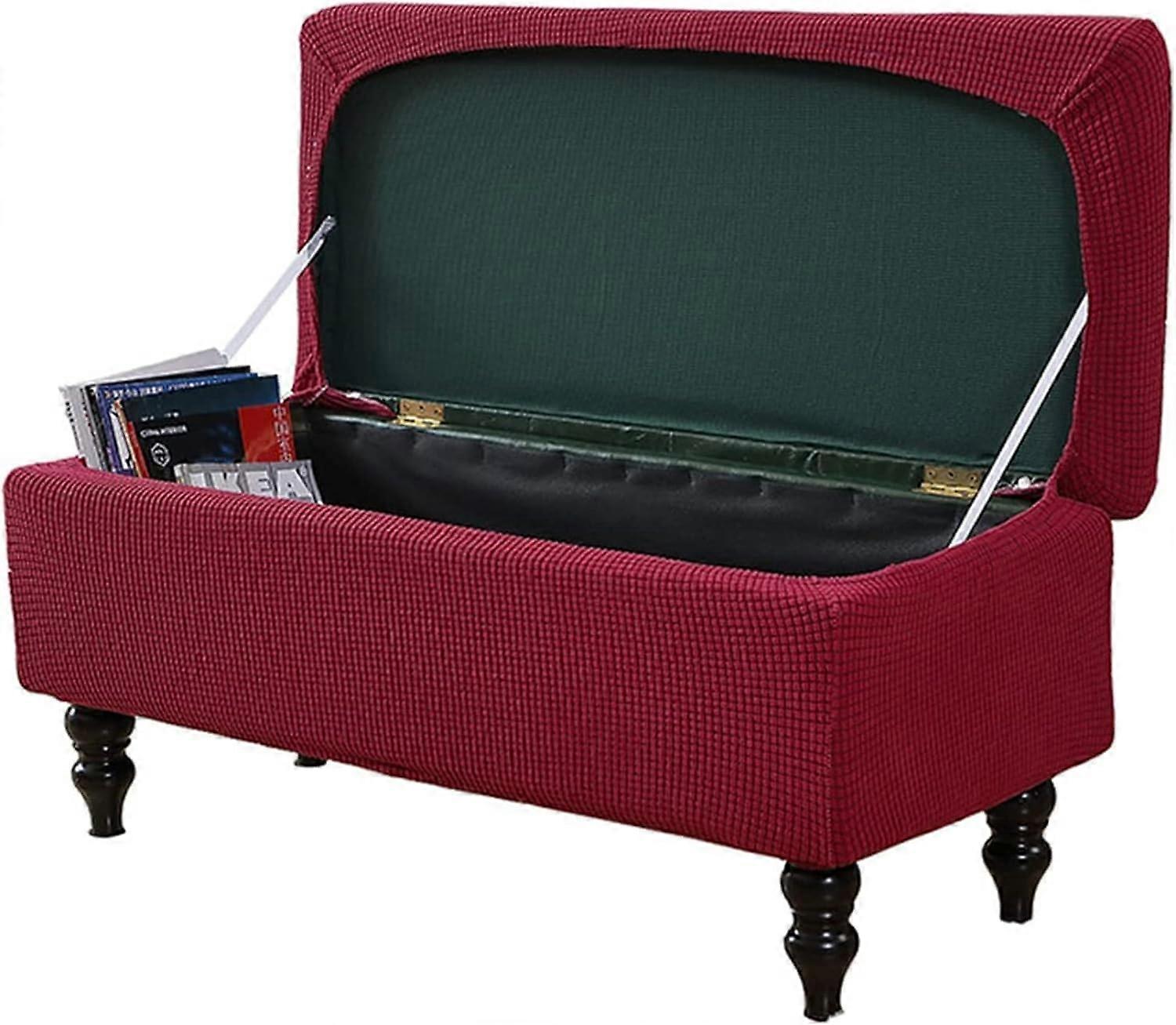 Rectangular seat sack cover for stool with lid  Protective cover for large/medium/small  Size L  red Large