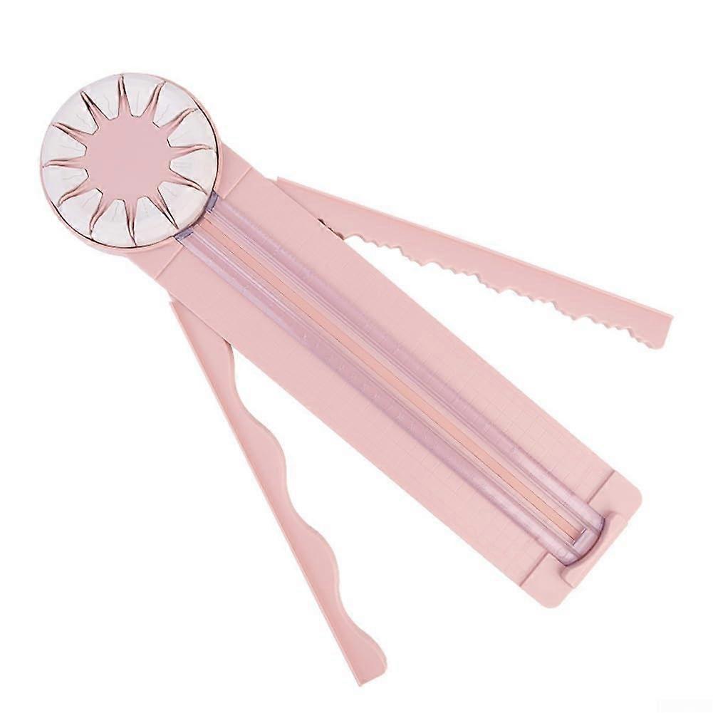 12 in 1 Rotary Paper Cutter for Crafts, Trimming and Cutting with Multiple Blades for Creative Projects (Pink) Pink