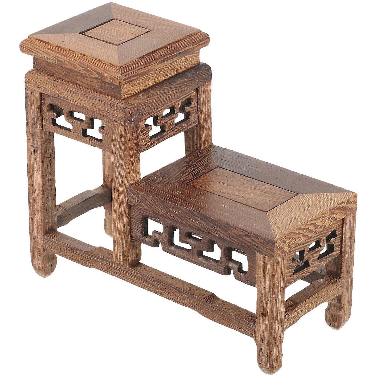 Trä Blomma Vas Blomkruka Bas Blomkruka Stativ Tekanna Samling Display Stativ