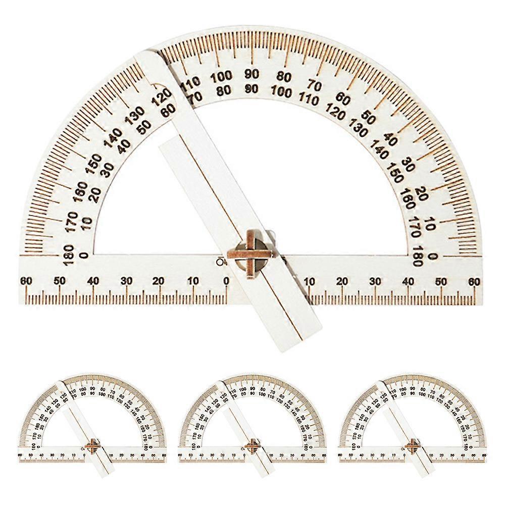4pcs DIY Wood Craft Tools – Sturdy Protractor & Ruler Set for Learning Angles & Creative Woodworking Projects