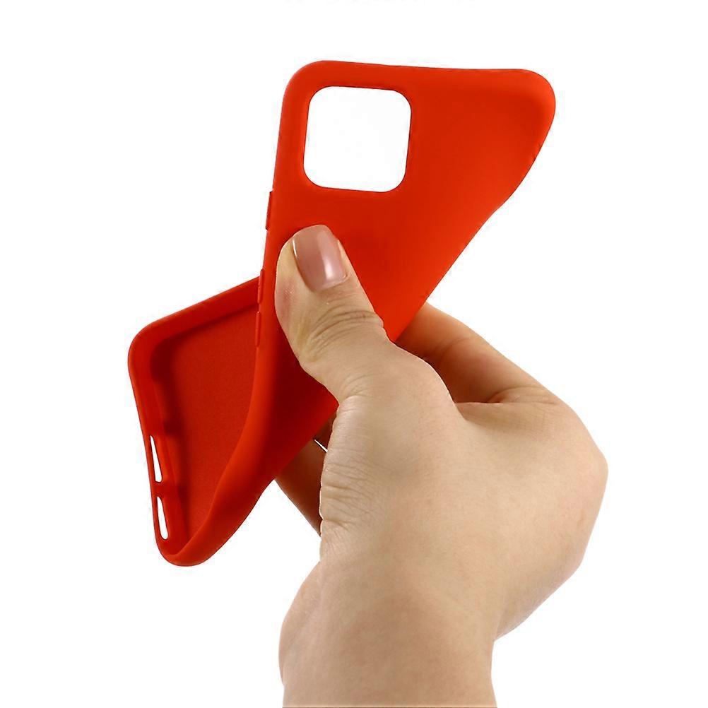 Protective Case Shockproof Phone Cover Full Covered Simple Design Red Microfiber Lining Compatible with Pixel 4 1Pack