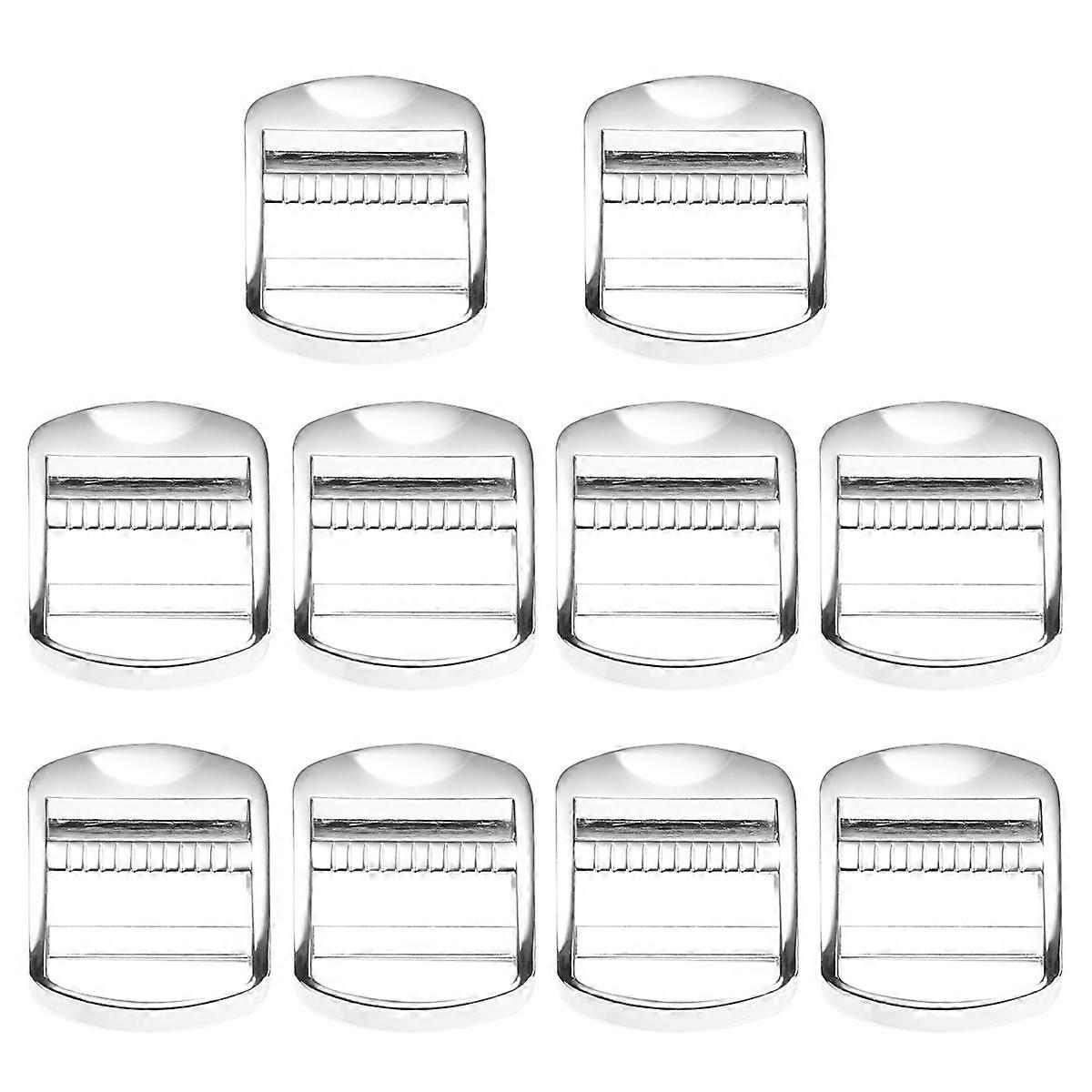 Buckles for Bag Strap 10Pcs Silver Square Buckles for Strap Adjust with Rustproof Durability