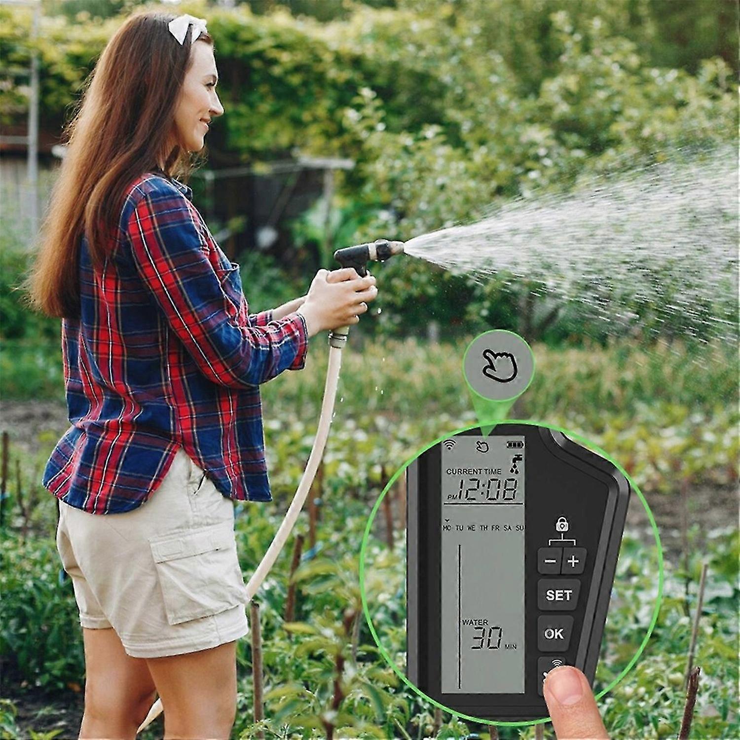 Tuya WiFi Smart Watering Timer,Automatic Digital Garden Irrigation Controller for Smart Life APP Hom