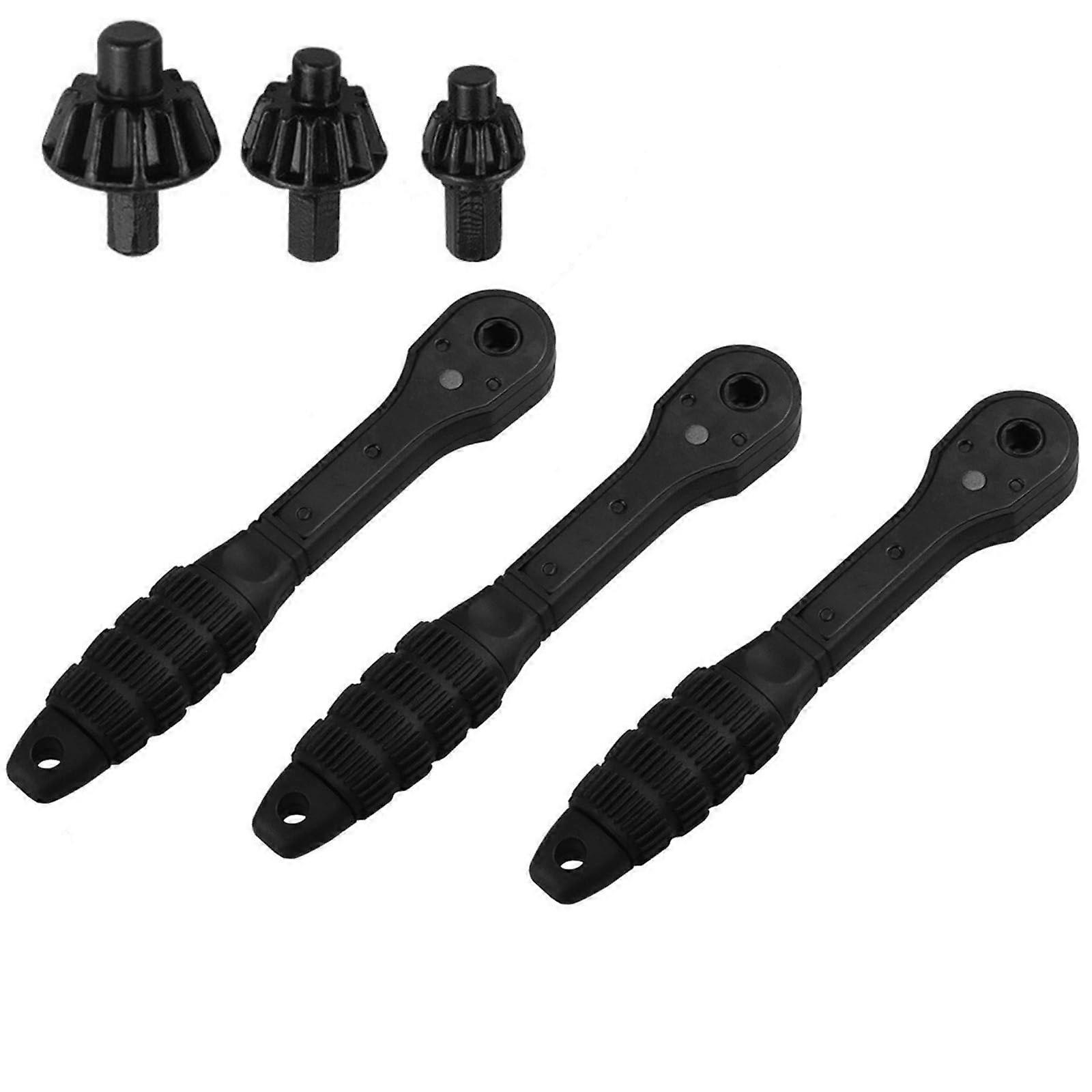 2-in-1 Ratcheting Keyless Chuck Wrench, Universal Mini Double-Head Drill Chuck Replacement Tool for Electric Drills