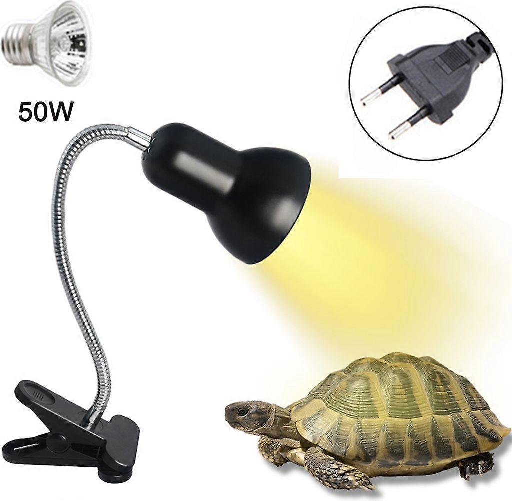 50W Turtle Heat Lamp for Reptiles, UVA + UVB Heating Lamp for Turtles, Lizards, Snakes, and Amphibians