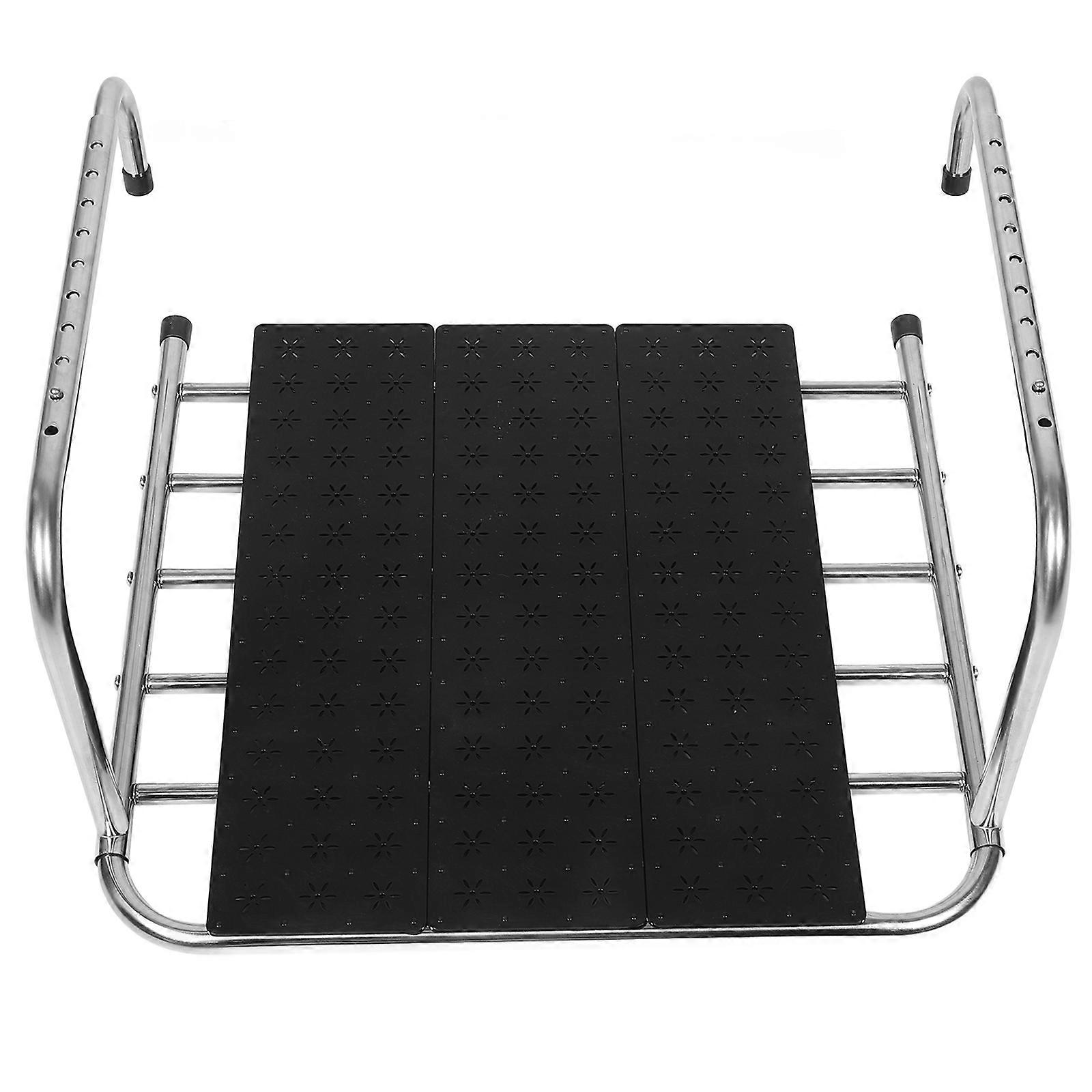 Balcony Drying Rack Clothes Drying Adjustable Length Foldable Rectangular Stainless Steel 1Pack