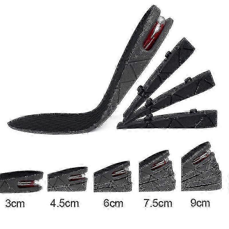 Unisex Insole Inserts for Heel Height Increase 3 5 7 or 9cm Black S2024123014585