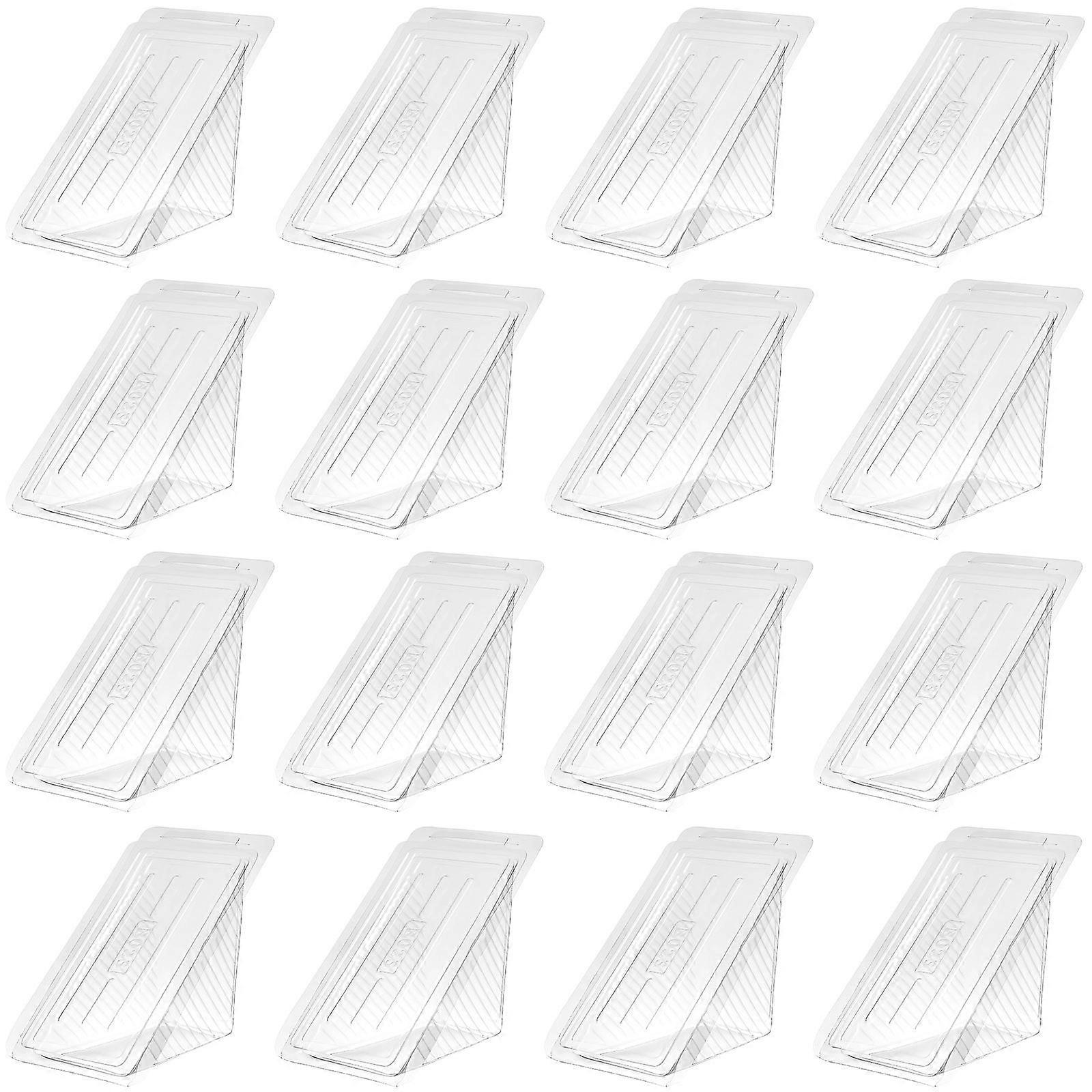50pcs Sandwich Packing Boxes Plastic Sandwich Case Sandwich Triangle Boxes
