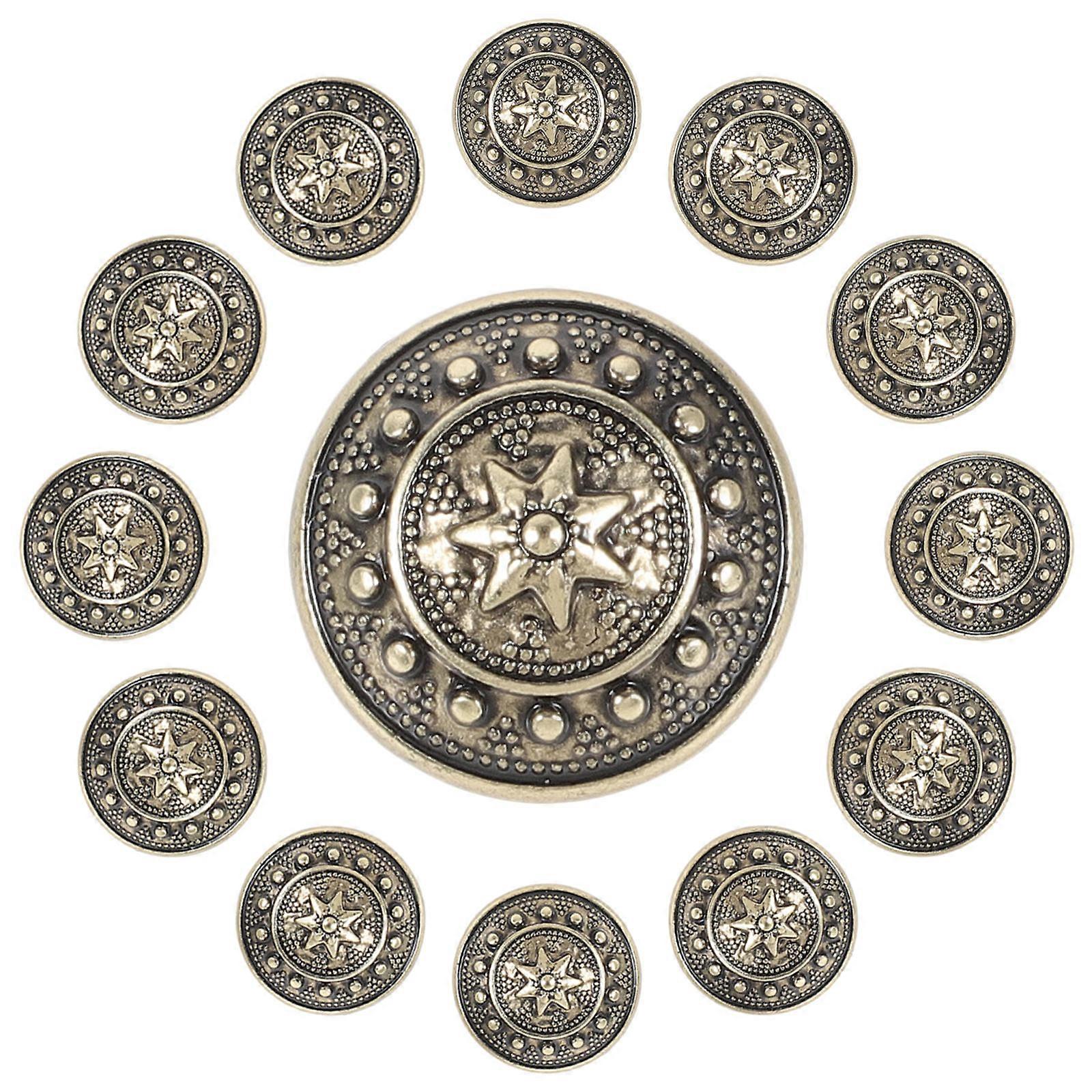 Clothing Diy Buttons Retro British Style Golden 15Pcs 1.5x1.5cm