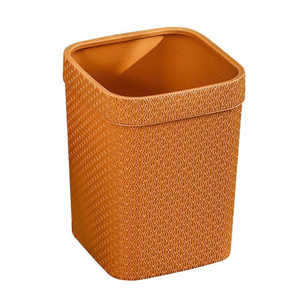 Garbage Can For Bathroom Simple Style Waste Container For Home Office Orange 30x23cm Plastic Waste Storage 1Pcs
