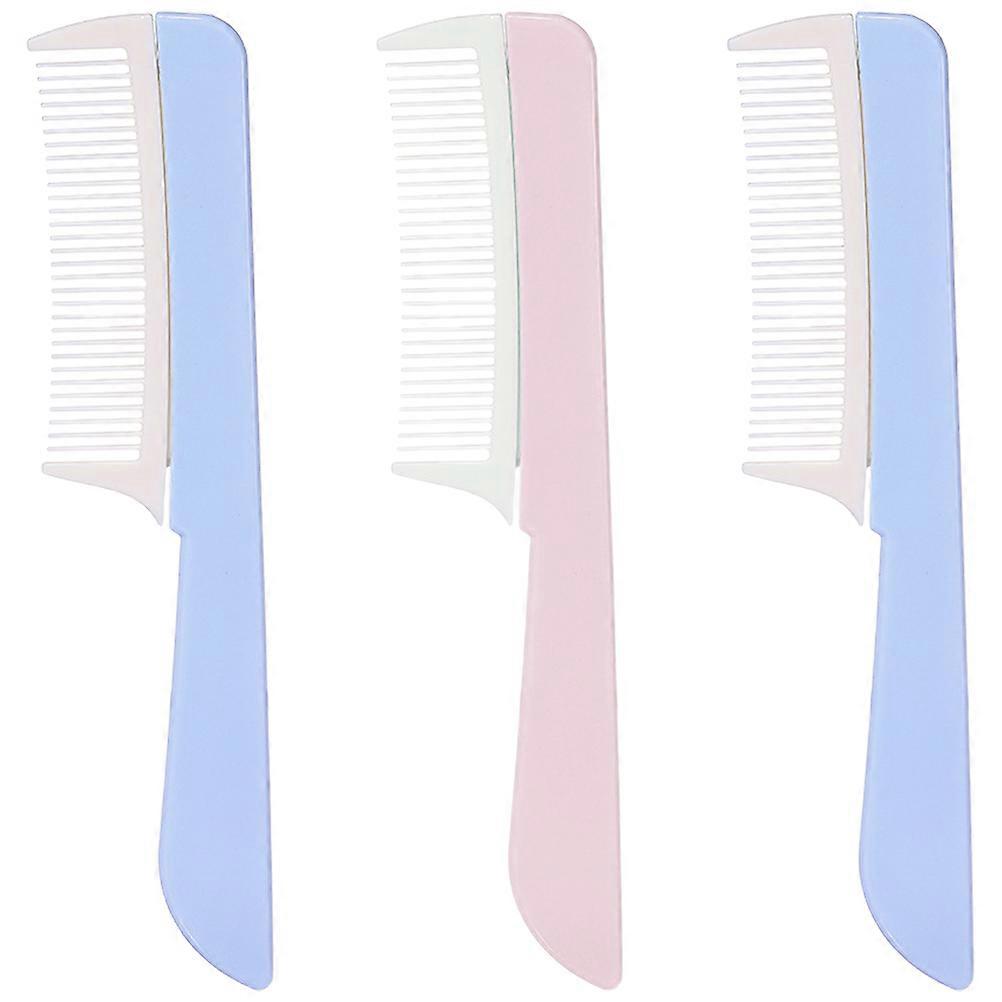 Barber Combs For Curly Hair Wide Tooth Styling Tools ABS Material 17.8x4cm Everyday Use 3Pcs