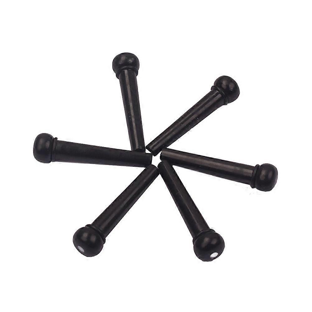 Guitar Parts Plastic Replacement Bridge Saddle Nut for Guitar Maintenance Easy Playability Black 1Set