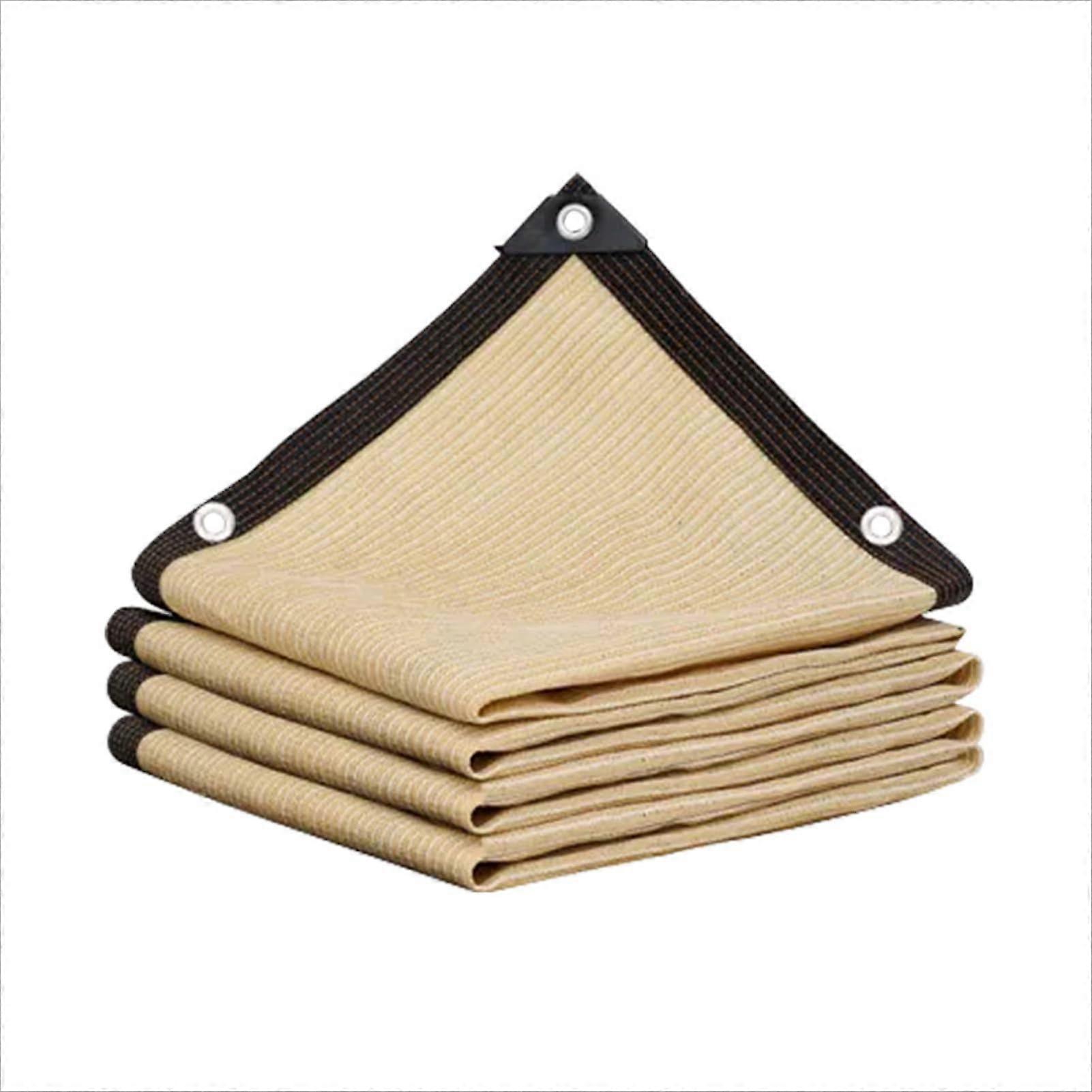 1pc Rectangular Sun Shade with Eyelets, Sun Protection UVResistant Outdoor Pergola Awning for Garden Terrace, Beige (WxL 2x5m)