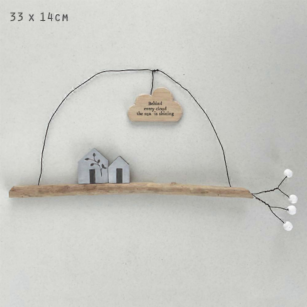 Wooden Twig Hanger - Behind every cloud
