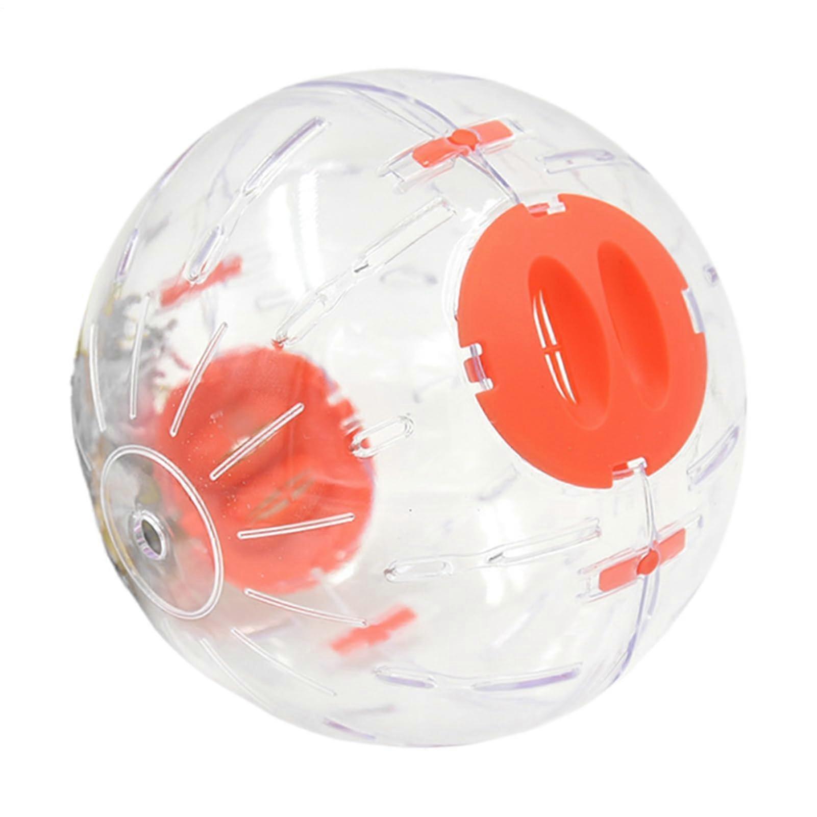 Hamster Wheel, Transparent Interactive Mouse Ball for Guinea Pigs, Pink, 14 cm