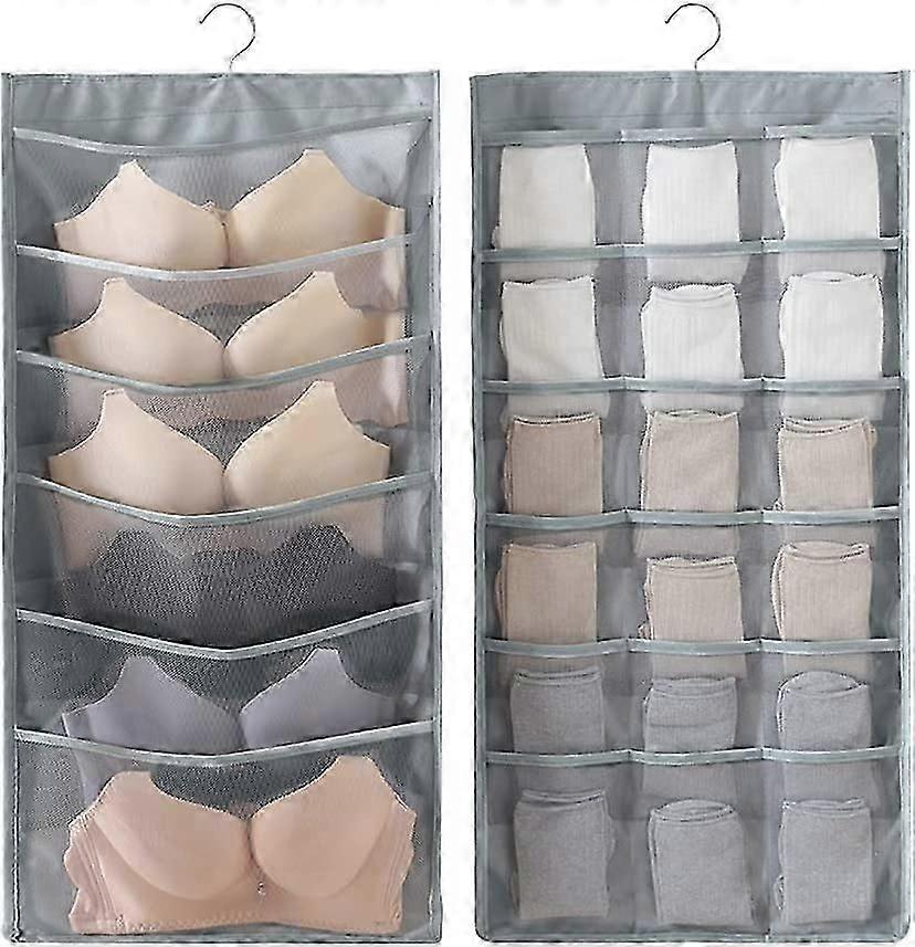 Wall-Mounted Double-Sided Bra Organiser for Space-Saving Storage