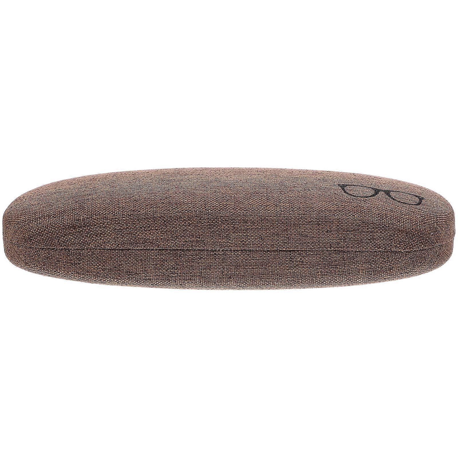 Linen Glasses Case for Storage Glasses with 1Pcs Retro Design Khaki Color