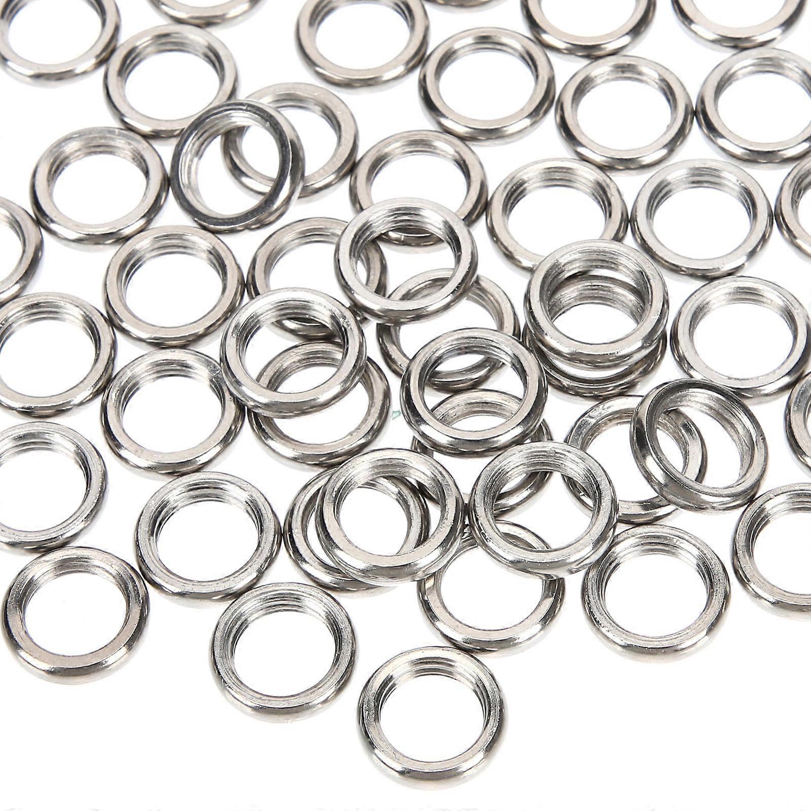 Metal Threaded Lamp Shade Collar Light Holder Ring Silver Home Lighting Installation 50Pcs