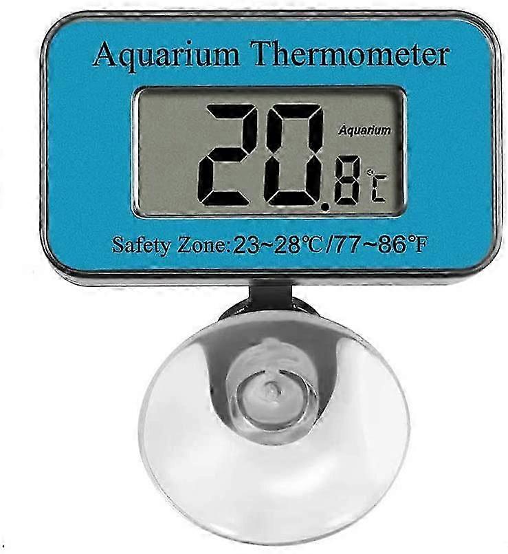Digital Aquarium Thermometer - Waterproof LCD Display with Suction Cup for Fish Tanks