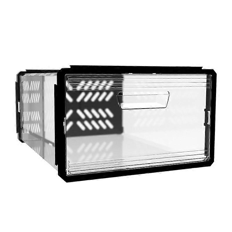 Drawer Type Plastic Shoe Box Dustproof Flap Folding Transparent Storage Box