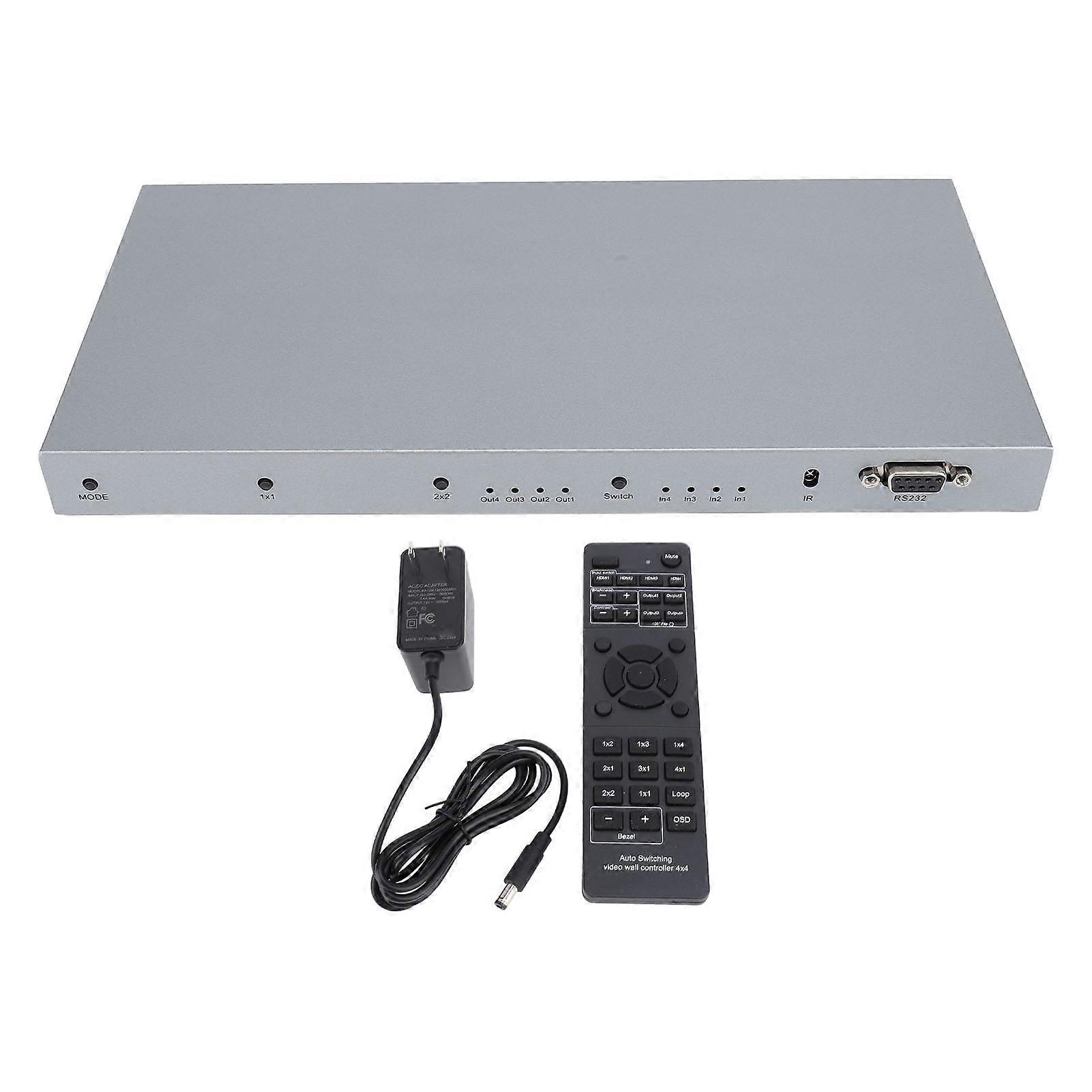 4x4 4K Video Wall Controller with 16 Outputs, 13 Display Modes, HD Multimedia Interface