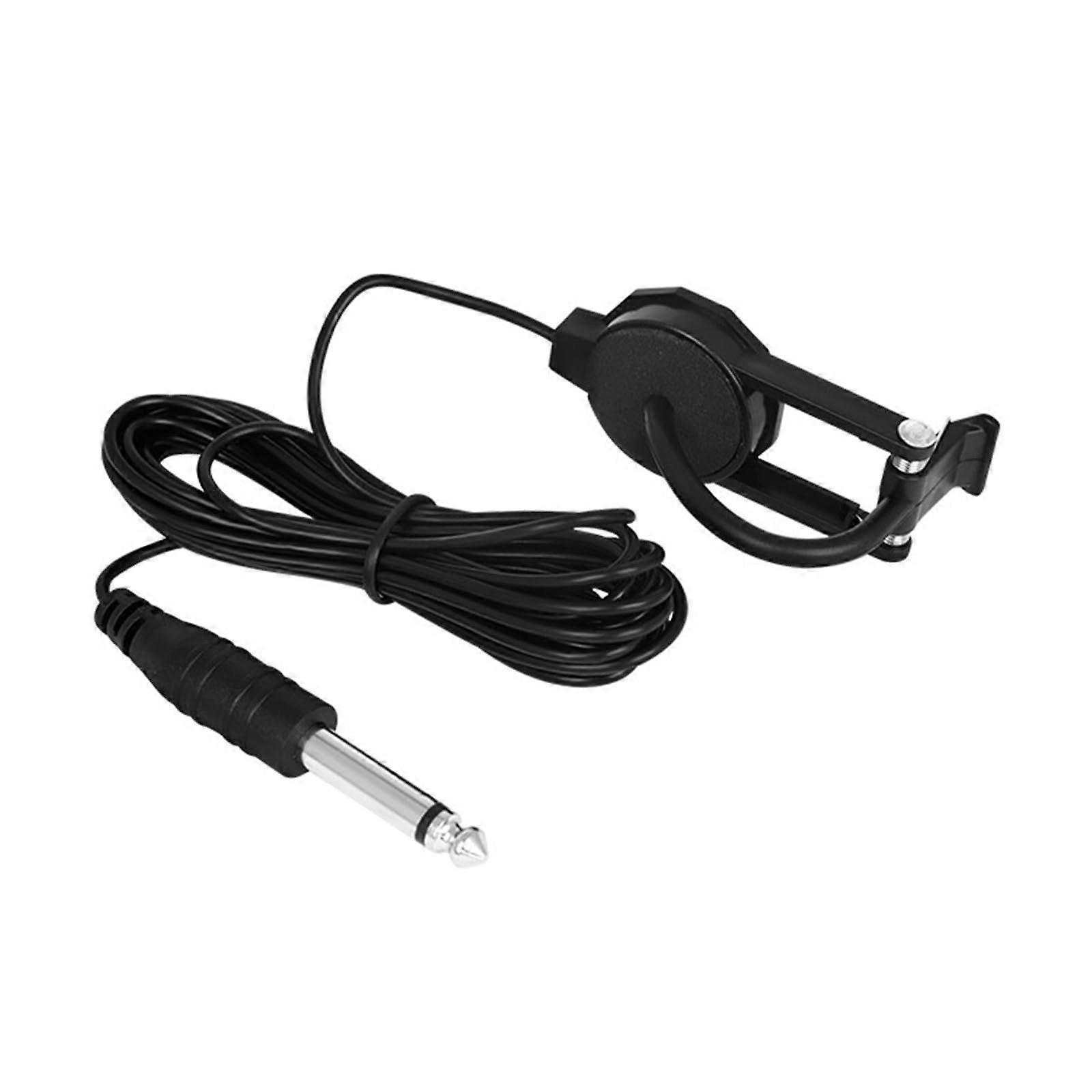 Clip On Violin Piezo Pickup Microphone for Violin Ukulele with 6.35mm Jack and 2.8m Cable for Enhanced Sound Quality
